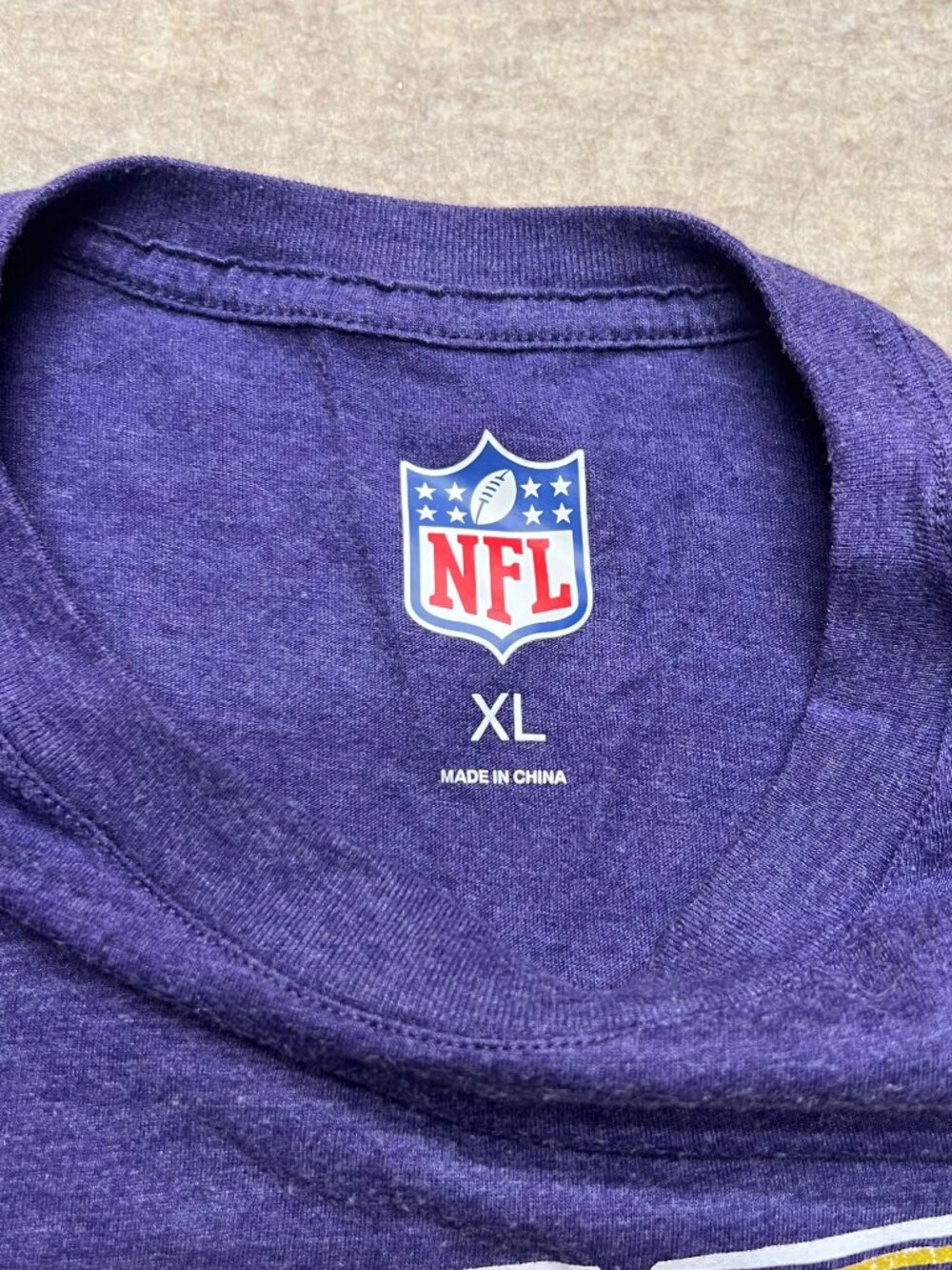 NFL Baltimore Ravens Purple Graphic Tee T-Shirt NFL XL Football Poe Unisex - Picture 3 of 7